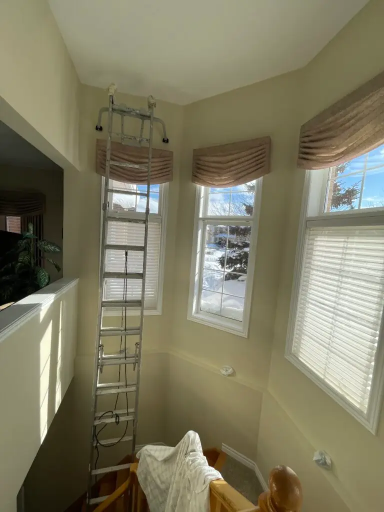 Staircase Window Blinds Installation in Halton Hills