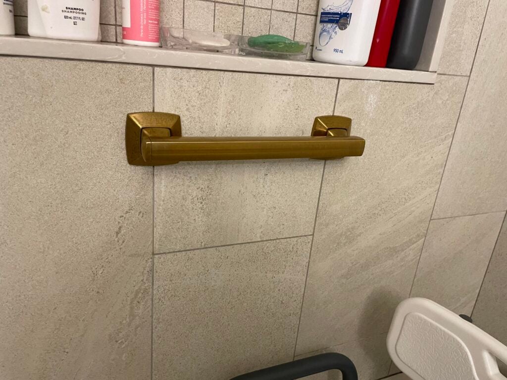 Gold Grab Bar Installation in Georgetown
