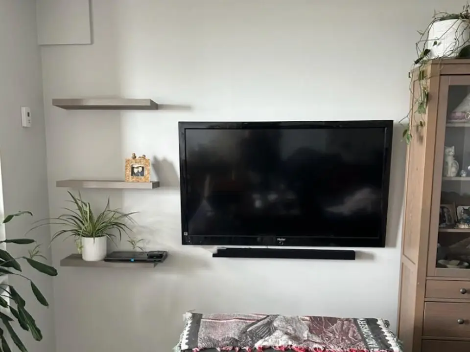 Floating TV Installation in Georgetown — condo media setup